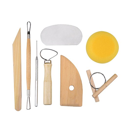 8 Pcs Set Clay Wax Pottery Tool Kit Ceramics Wax Carving Sculpting Moldeling