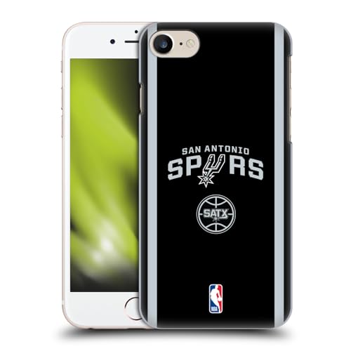 Head Case Designs sous Licence Officielle NBA Design Noir San Antonio Spurs Logo Coque Dure pour l'arrière Compatible avec Apple iPhone 7/8 / SE 2020 & 2022