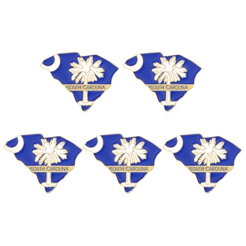 Image of State Shaped Map Lapel Metal Pin Enamel Brooch Keepsake Beautifully Designed for Backpack Hat