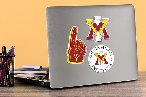Image of Virginia Military Institute 8ct Vinyl Large Deluxe Stickers Variety Pack - Laptop, Water Bottle, Scrapbooking, Tablet, Skateboard, Indoor /Outdoor - Set of 8