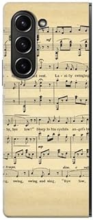 R2504 Vintage Music Sheet Case Cover for Samsung Galaxy Z Fold 5