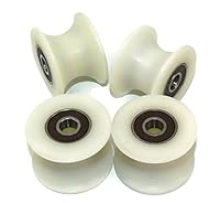4 Stück x 40 mm mit Nylon mit sheaves Rollen mit 25 mm, gerillt, hergestellt in der EU, 8 mm Bearings, 4