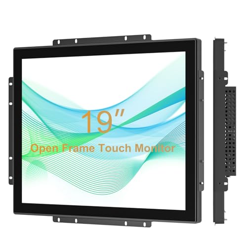 Senisway 19 Inch 10 Points Industrial Capacitive Touch Monitor Surface is IP65 Waterproof 1280 x 1024 @ 60Hz TFT LCD IK08 Open Frame Design Touch Screen