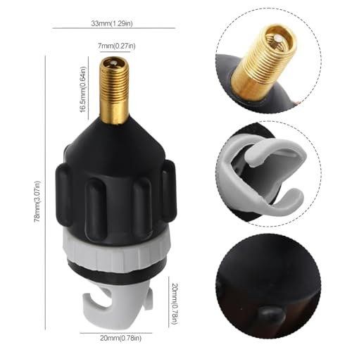 WUSJCOF 1 Unidad de Adaptador Hinchador Paddle Surf para Compresor, Inflador Eléctrico SUP, Adaptador SUP para Padel Surf, Kayak, Zodiac Hinchable y Tabla de Padel Surf - imagen 2