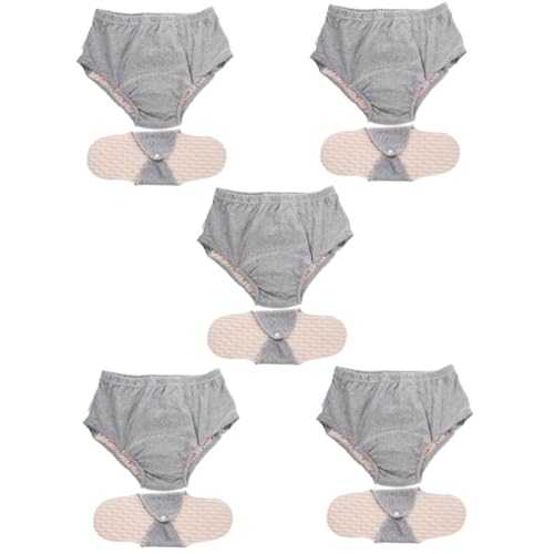 minkissy 5pcs Elderly Cotton Diaper Washable Reusable Leakproof Adult Diapers for Men Women