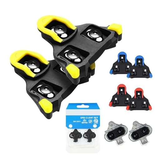 NAACOO SPD-SL Bike Cleats Compatible with Shimano SPD-SL Road Pedals, Durable 3-Hole Cycling Shoe Clips for Efficient Power Transfer, 0°/2°/6° Float Optional