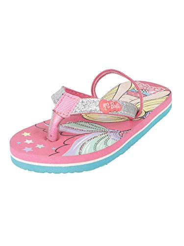 kids pink flip flops