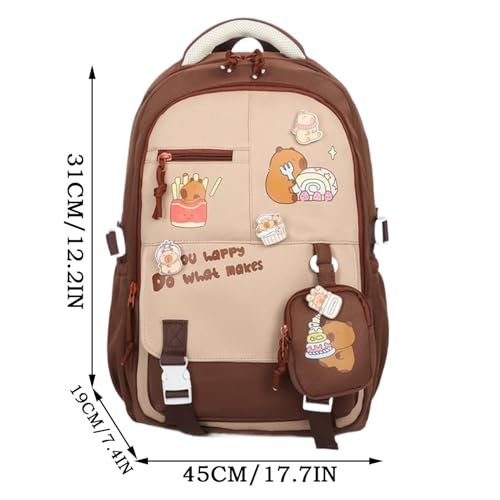 Sac à dos de voyage mignon capybara pour sorties