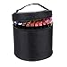 BTSKY Multifunction Marker Case - Zippered Canvas Pen Bag Pencil Organizer Stationary Storage for 80 Markers, Black (NO Compartments Inside, Markers Not Included)