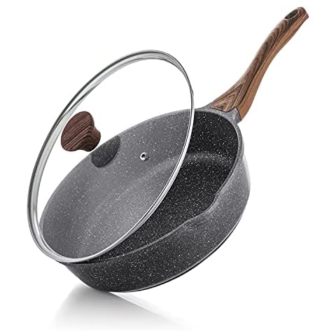 SENSARTE 28 cm Nonstick Deep Frying Pan Cover