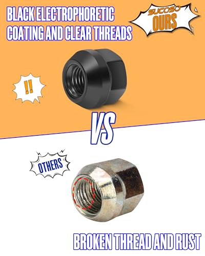 Image of 3 /8 inch-24 Open Lug Nuts Fit for Polaris RZR Sportsman ATV /UTV Wheels, 16Pcs | 3 /8-24 Open End Bulge LugNuts for TRX Magnum Professional Series, 17mm Hex Cone Seat Wheel Lug Nut for Wheel Spacers