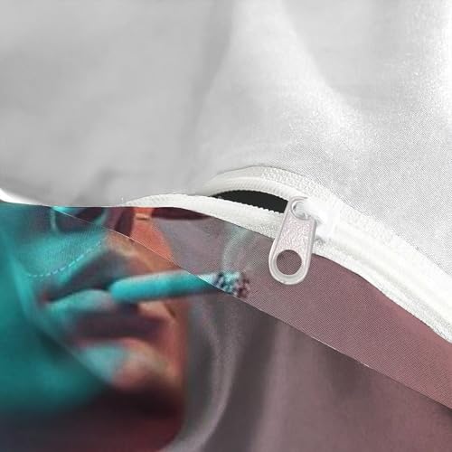 Housse de couette double imprimé 3D Les Tendances en microfibre avec zip invisible 200x200