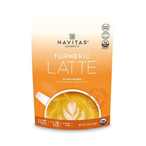 Navitas Organics Turmeric Latte, 12.8 oz. Bag, 40 Servings  Organic, Non-GMO, Dairy-Free
