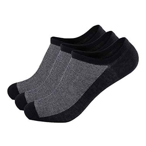 Men's Sports Ankle Socks Low Cut Cushioned Yoga Anti-Blister Ventilating Comfort Breathable No Show Socks 3 Pairs