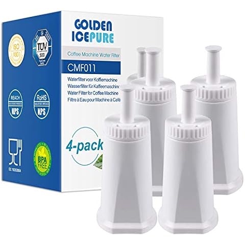 TÜV SÜD Certified Water Filters for Coffee Machines Replacement for SES008 SES810 SES880 SES920 SES980 SES990 not for SES875 4 Pieces from GOLDEN ICEPURE Cover