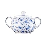 arzberg rainbow zuckerdose designed by hermann gretsch Arzberg Form 1382 Blaublüten Zuckerdose 6 P, Porzellan, White/Blue, 11.1 x 11.1 x 8 cm