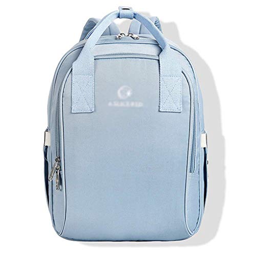SDFGH Bolsa de dormir - pañal del bebé Mochila con bolsillos aislados/de gran tamaño y resistente al agua bebé bolsa de múltiples funciones del viaje de la mochila (Color : Blu)