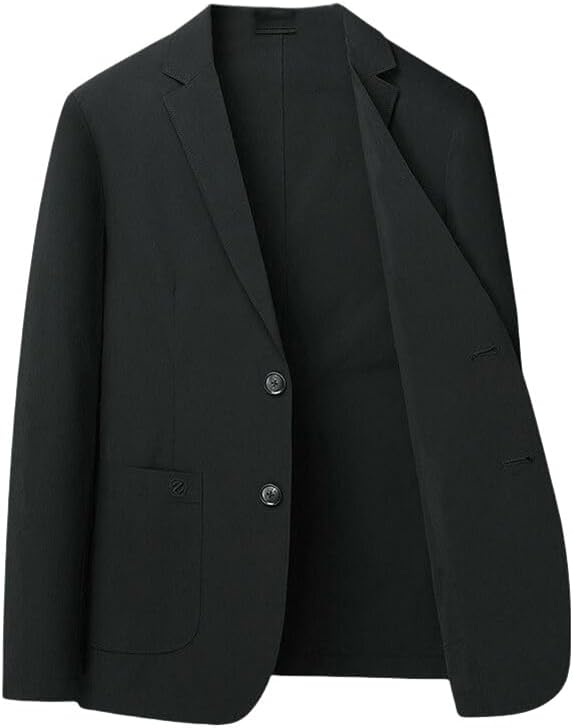 Men's Spring Autumn Trendy Business Single Young Solid Color Single Layer Lightweight Blazer Jacket Outerwear