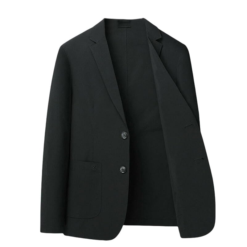 Men's Spring Autumn Trendy Business Single Young Solid Color Single Layer Lightweight Blazer Jacket Outerwear