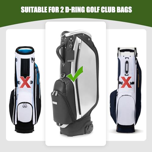 Correa para bolsa de golf acolchada que alivia el dolor de espalda con ajuste impermeable negro 2