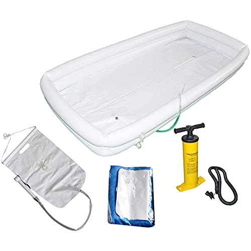 Medische Opblaasbare Bad Douche Bad Wastafel Kit Volwassen PVC Bad met Waterzak voor Ouderen, Gehandicapten, Senioren… - Image 4