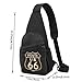 ZGHQHCDRH U.S. Route 66，Fashion One-Shoulder Bag，Anti-Theft Crossbody Shoulder Chest Bag