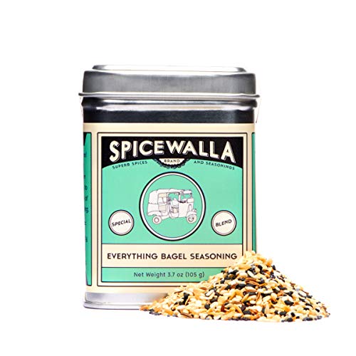 Spicewalla Everything Bagel Spice Blend 3.7 oz | Sesame, Garlic, Onion, Salt, Caraway, Poppy Seeds | Keto & Paleo Friendly Non-GMO, Gluten Free