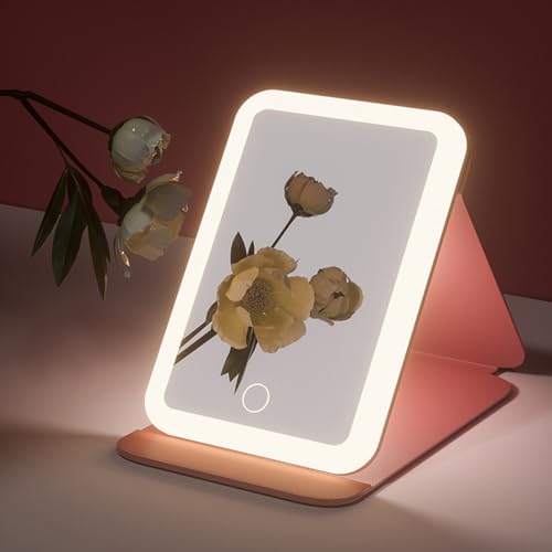 Miroir de voyage illuminé tactile rechargeable et compact