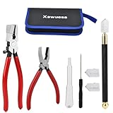 Upgrade Heavy Duty Glass Cutter Kit (2-20MM) - Precision Running Breaking Pliers for Stained Glass, Tiles, Mosaics & Fusing