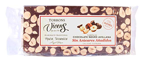 Turrón de Chocolate Bitter con Avellanas sin Azúcar 250gr