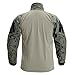 IDOGEAR SPORTS G3 Combat Shirts Men’s Tactical Shirt with Elbow Pads 1/4 Zipper Collar 2 Pockets Long Sleeves BDU Top for Airsoft Military Outdoor Clothing (DNC, Medium)