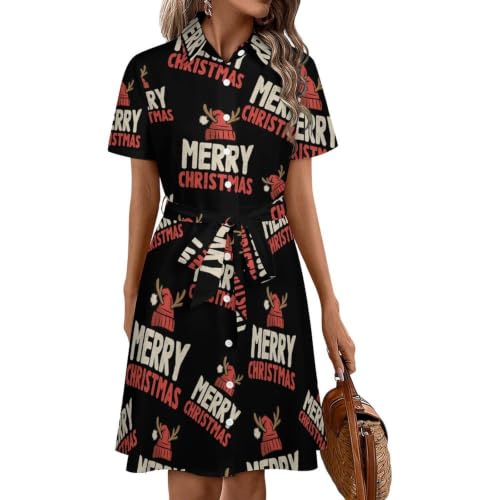 Vestidos de verano midi estilo navideño para cenas de vacaciones