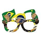 CAZSTYK Occhiali da tifo per spettatori con motivo a bandiera luminosa a tema occhiali perfetti per appassionati di sport ed eventi di calcio