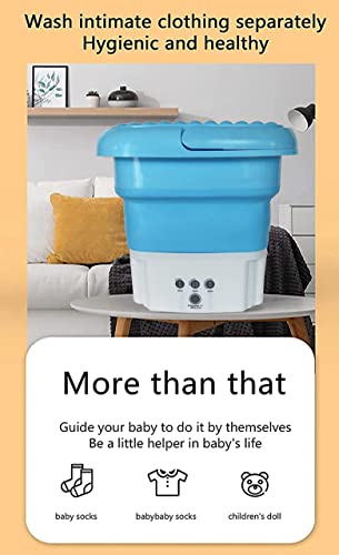 Portable Washing Machine, Mini Foldable Washer And Spin Dryer Small Foldable Bucket Washer For Camping, Rv, Travel, Small Spaces, Lightweight And Easy To Carry (Blue) #TOP4