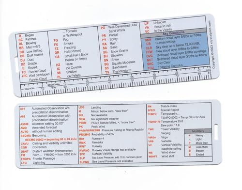 Crystal Pilot Clip On Cloud-overs y Metar Cheat Sheet miniatura 6