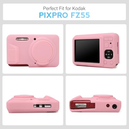Funda de silicona para cámara Kodak PIXPRO FZ55 color rosa miniatura 2