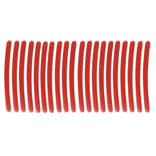 Lot de 20 bandes autocollantes pour jantes de voiture - Autocollants réfléchissants pour pneus de voiture - Autocollants d'avertissement de pneu - Autocollants de vélo résistants rayures - Bandes