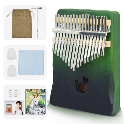 Image of 17 Key Kalimba Thumb Piano, Mbira Instrument,Musical Gift for Kids & Adults
