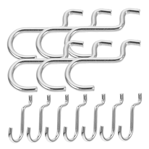 MOTHNUR 24piezas Ganchos Resistentes Forma De j Para Conectar Tableros Perforados Ganchos Utilitarios Para Taller y Garaje Para Colgar Herramientas y Accesorios