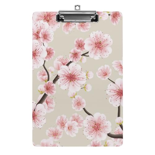 Porte-bloc A4 rose fleuri planche à pince pour restaurant et classe