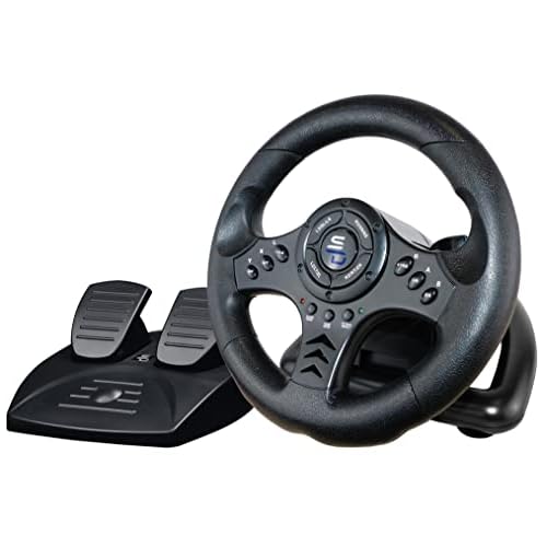 Superdrive SV450 racing steering wheel with Pedals and Shifters Xbox Serie X/S, Switch, PS4, Xbox One, PS3, PC (programmable for all games)