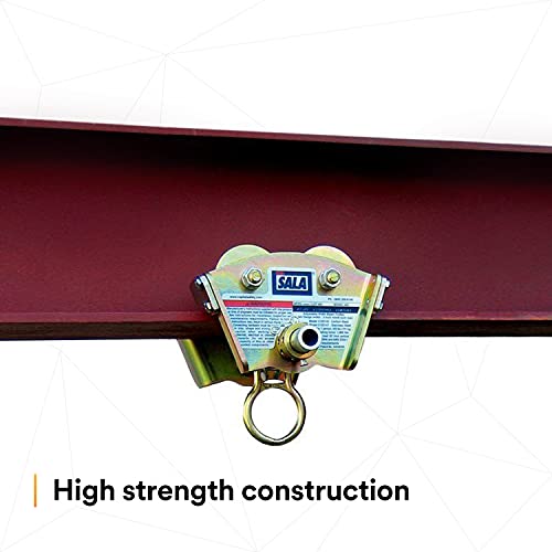 3M DBI-SALA 2103143 Trolley For I-Beam For Use W/Self Retracting Lifeline (Fits Beam Flanges 3"-8" In Width Up To 11/16" Thick), Gold by 3M - Image 5