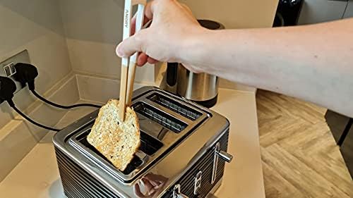 Angry Kitchen | Premium Toaster Tongs with Magnet | 100% Bamboo | Eco-Friendly | 22cm | UK Seller