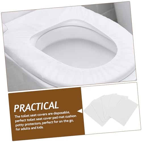 Asiento de inodoro desechable PRETYZOOM de pulpa de madera pack de 15 piezas higiénicas 4