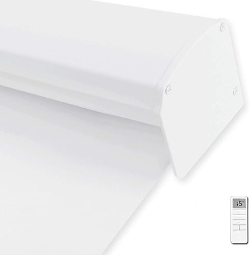 Yin Yang Persianas motorizadas opacas sin cordón, persianas enrollables inalámbricas con control remoto blanco y recargable, persianas de