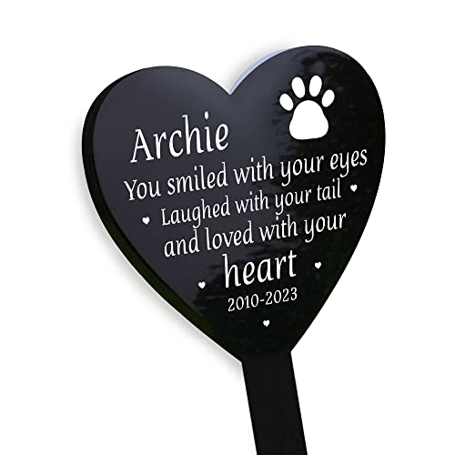 RED OCEAN Personalised Pet Memorial Stake Grave Marker Plaque Dog Memorial Sign Dog Gifts Remembrance Sign