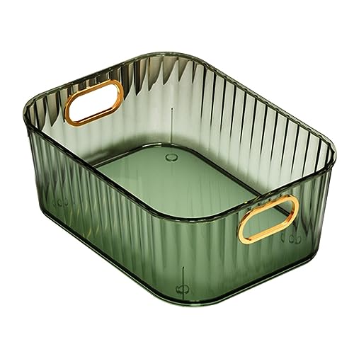 Lurrose Makeup Storage Organizer Box Clear Desktop Cosmetic Organizer for Skincare Tools and Small Sundries 10.86X8.22X3.93 Inch No Lid