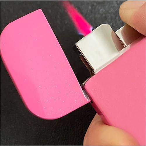 Encendedor de llama ajustable, mechero recargable y portátil resistente al viento 4