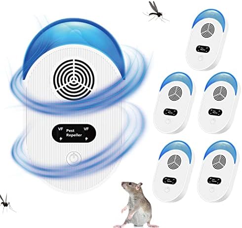 EverField Ultrasonic Pest Repeller, 6Pack Mosquito Repellent Indoor Ultrasonic Repellent for Roach, Rodent, Mouse, Bugs, Mosquito, Mice, Spider, Electronic Plug in Pest Repellent- White