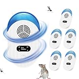 EverField Ultrasonic Pest Repeller, 6Pack Mosquito Repellent Indoor Ultrasonic Repellent for Roach,